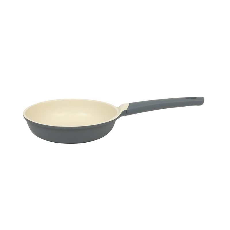 Oster Rooney 12pc Cast Aluminum Cookware Set - Linen Ceramic Interior - Induction - Soft Touch Handle - Gift Box