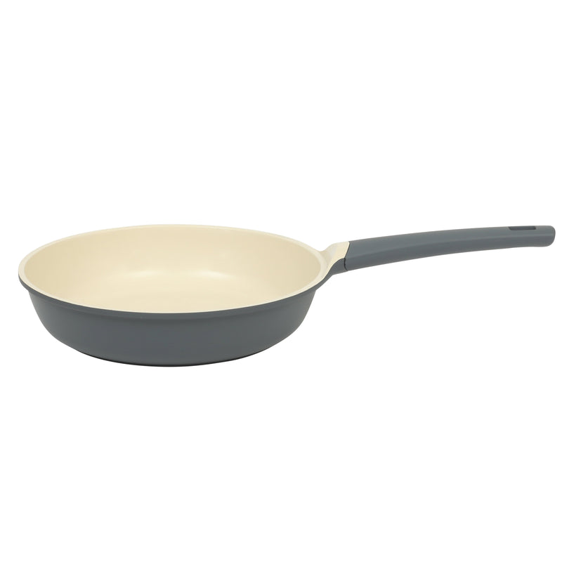 Oster Rooney 12pc Cast Aluminum Cookware Set - Linen Ceramic Interior - Induction - Soft Touch Handle - Gift Box