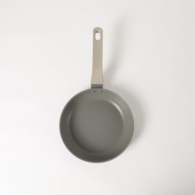 Oster Ambrose Forged 8" Aluminum Frying Pan - Taupe - Nonstick - Induction Base - Soft Touch Handle - Color Sleeve