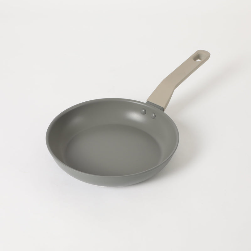 Oster Ambrose Forged 8" Aluminum Frying Pan - Taupe - Nonstick - Induction Base - Soft Touch Handle - Color Sleeve