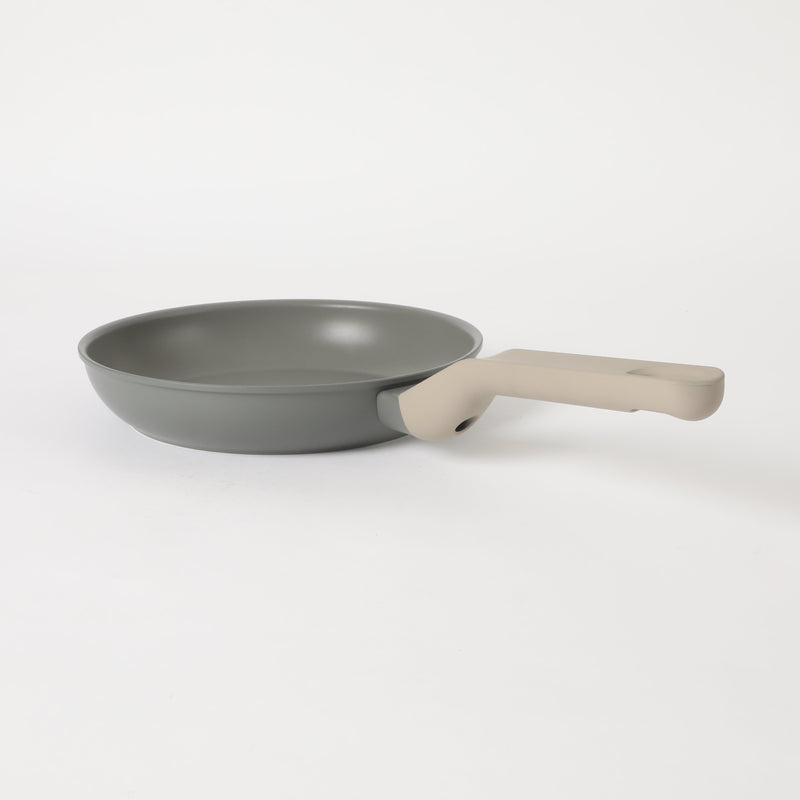 Oster Ambrose Forged 8" Aluminum Frying Pan - Taupe - Nonstick - Induction Base - Soft Touch Handle - Color Sleeve