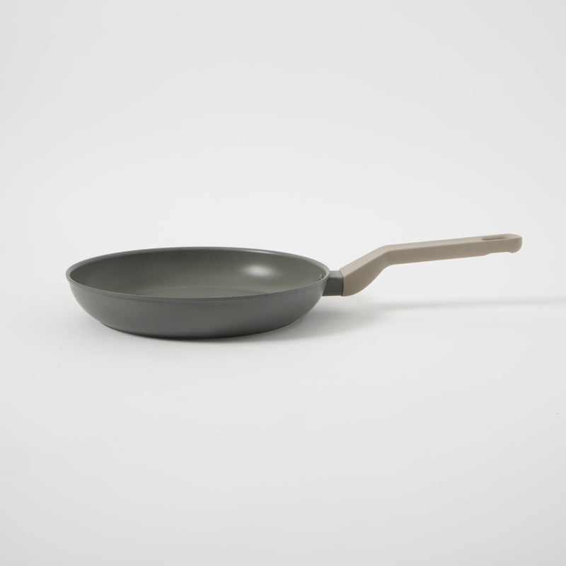 Oster Ambrose Forged 10" Aluminum Frying Pan - Taupe - Nonstick - Induction Base - Soft Touch Handle - Color Sleeve