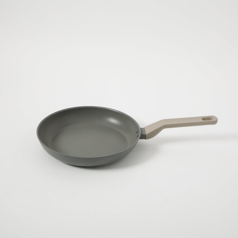 Oster Ambrose Forged 10" Aluminum Frying Pan - Taupe - Nonstick - Induction Base - Soft Touch Handle - Color Sleeve