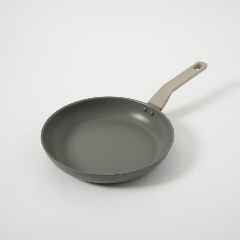 Oster Ambrose Forged 10" Aluminum Frying Pan - Taupe - Nonstick - Induction Base - Soft Touch Handle - Color Sleeve
