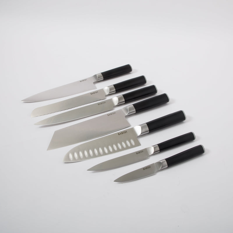 Babish 14pc Stainless Steel Cutlery Set w/ Sheaths - ABS Handle - Remailer
