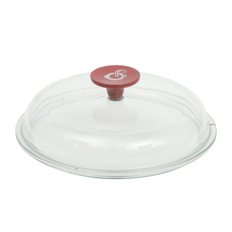 Crock-Pot Artisan 3 Qt Studio Enamel Cast Iron Dutch Oven w/ Borosilicate Lid & Red Coated Knob - Gradient Red - Round - Gift Box w/ Remailer