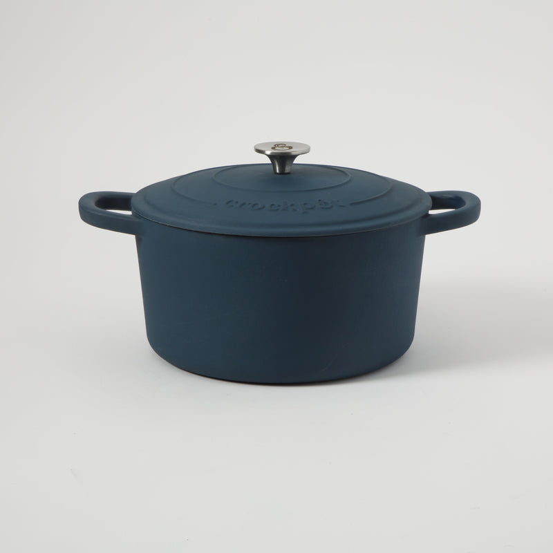 Crock-Pot Artisan 7qt Enamel Cast Iron Dutch Oven w/ Lid - Round - Gift Box w/ Remailer