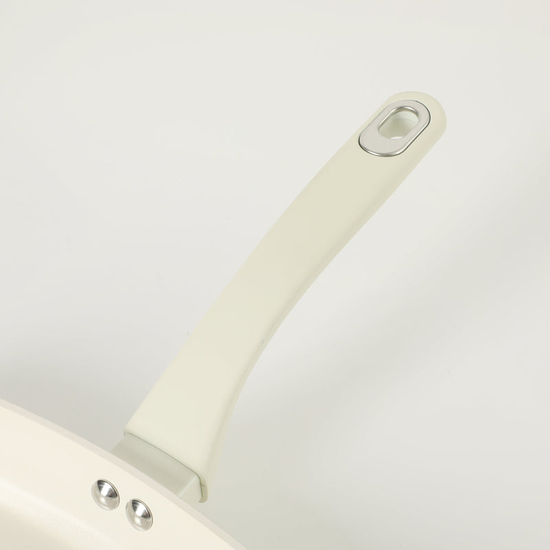 Martha Stewart Everyday Rexford 10" Forged Aluminum Grill Pan - Ceramic Nonstick Interior - Induction Base - Soft Touch Handle -Color Label: Linen