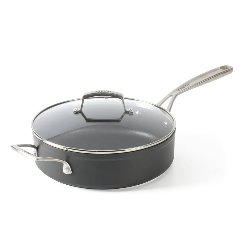 Babish 10pc Hard Anodized Aluminum Cookware Set - Nonstick Interior - Gift Box w/ Remailer