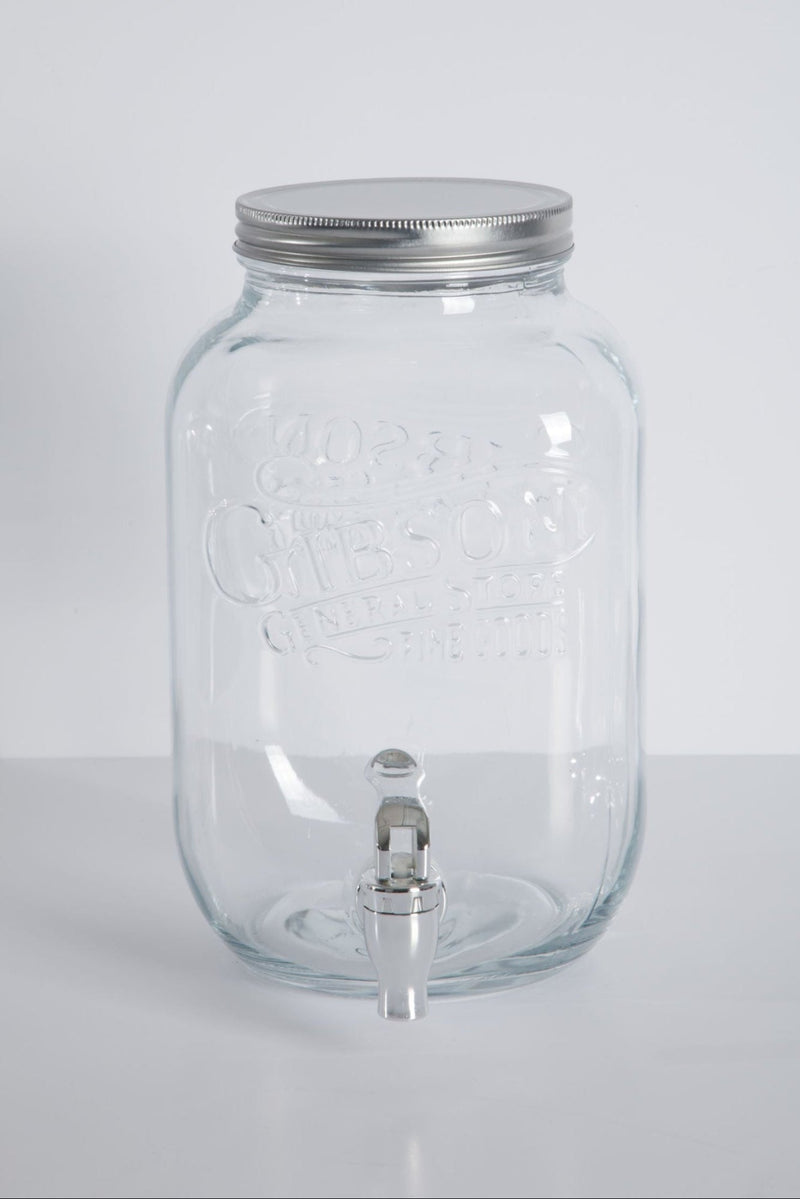 Gibson Home General Store 1.1 Gallon Mason Beverage Dispenser - Square - Clear - Gift Box
