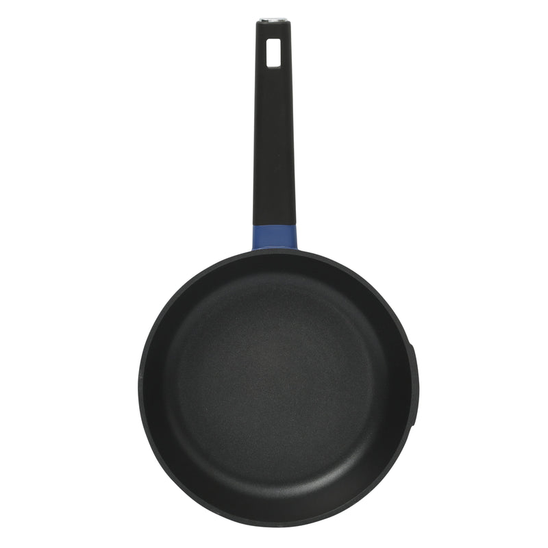 Oster Amberton 10pc Cast Aluminum Cookware Set w/ Kitchen Tools & Felts - Blue - Black Nonstick Interior - Induction Base - Gift Box