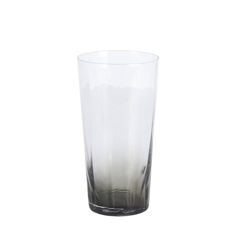 Sur la Table Cambron 18.1oz Glass Hiball - Smoke Black- Handmade - O/S