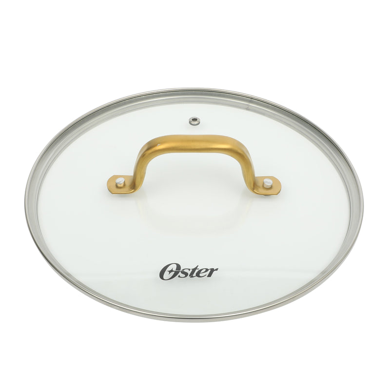 Oster Davinelle 12pc Stainless Steel Cookware Set w/ Kitchen Tools - Gold PVD Handle - Gift Box