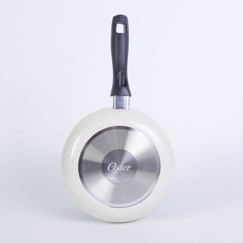 Oster Clairborne 8" Aluminum Frying Pan - Linen - Nonstick - Hammered Exterior - Bakelite Handle - Color Label