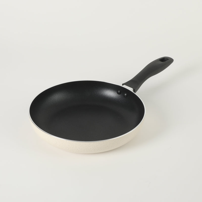 Oster Clairborne 9.5" Aluminum Frying Pan - Linen - Nonstick - Hammered Exterior - Bakelite Handle - Color Label