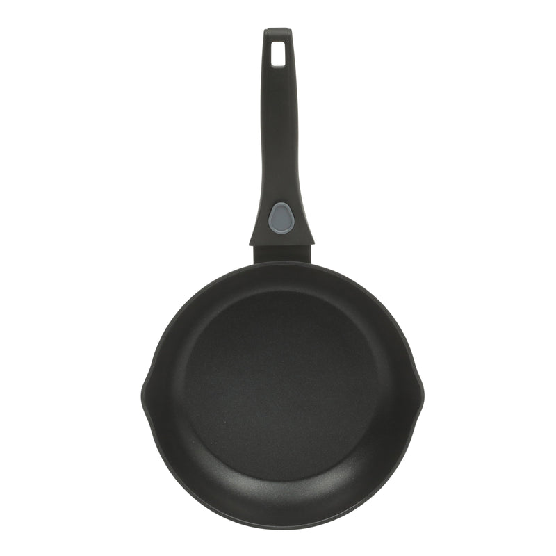 Oster Smarthandle Advance 3pc Forged Aluminum 11" & 9" FryingPan Setw/ Detachable Handle - Matte Black - Non-Stick Interior- Induction Base - Bakelite Handle - Gift Box (Open Window)