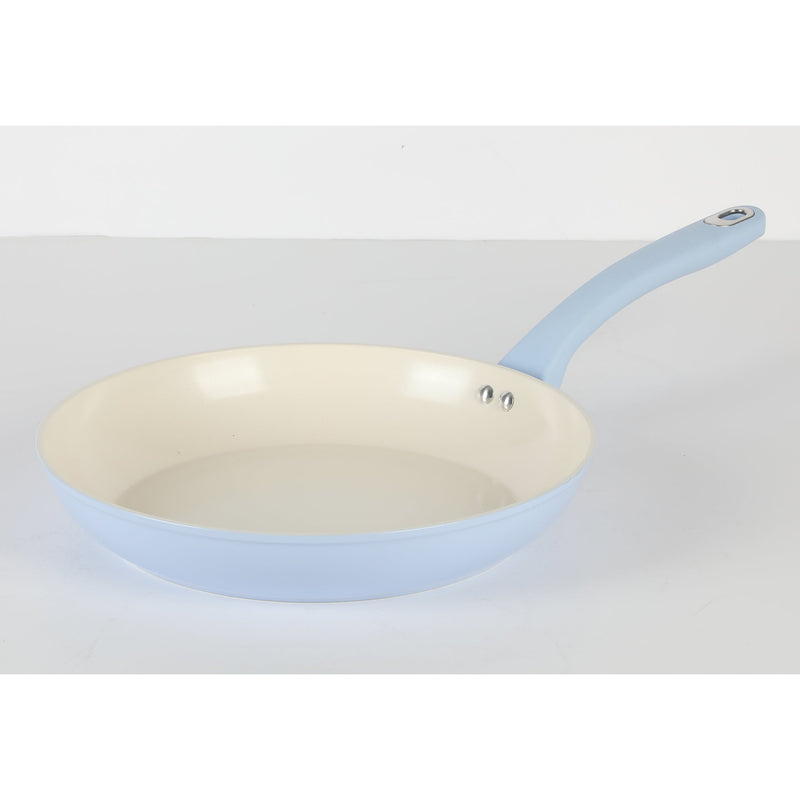Martha Stewart Everyday Rexford 12" Forged Aluminum Frying Pan - Ceramic Nonstick Interior - Induction Base - Soft Touch Handle - Color Label