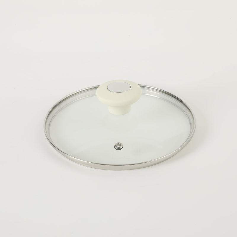 Martha Stewart Everyday Rexford 2.6qtForged Aluminum Saucepan w/ Lid - Ceramic Nonstick - Induction Base - Soft Touch Handle - Color Label: Linen