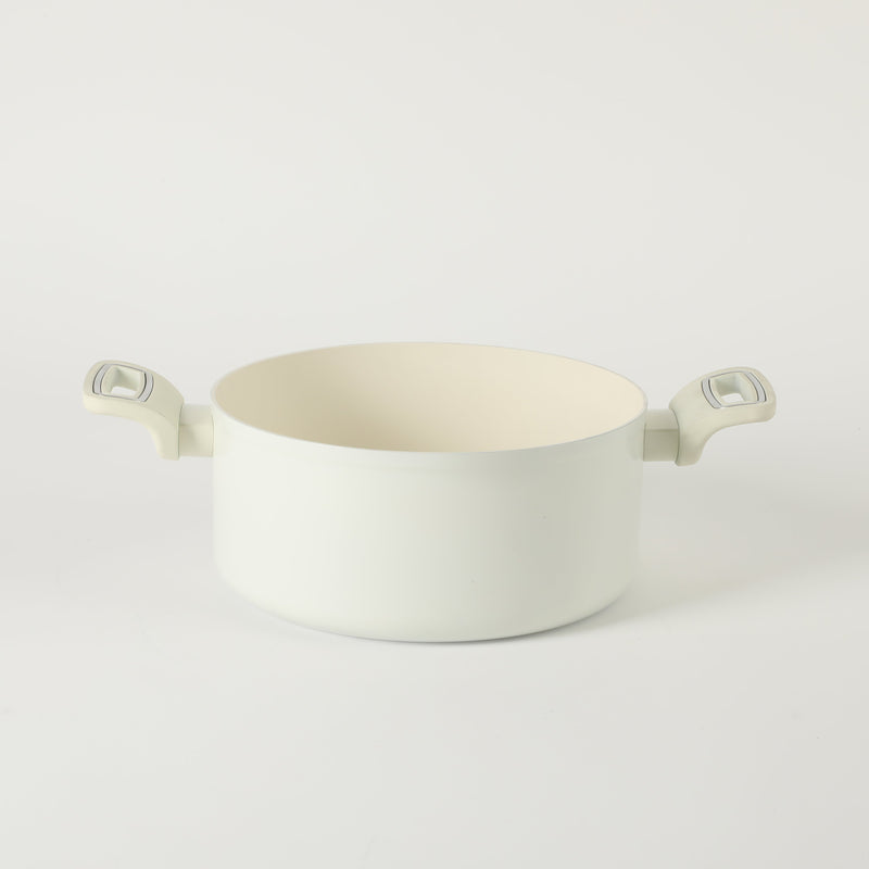 Martha Stewart Everyday Rexford 5qt Forged Aluminum Dutch Oven w/ Lid - Ceramic Nonstick - Induction Base - Soft Touch Handle - Color Label (Linen)