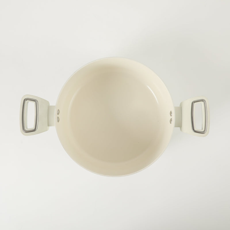 Martha Stewart Everyday Rexford 5qt Forged Aluminum Dutch Oven w/ Lid - Ceramic Nonstick - Induction Base - Soft Touch Handle - Color Label (Linen)