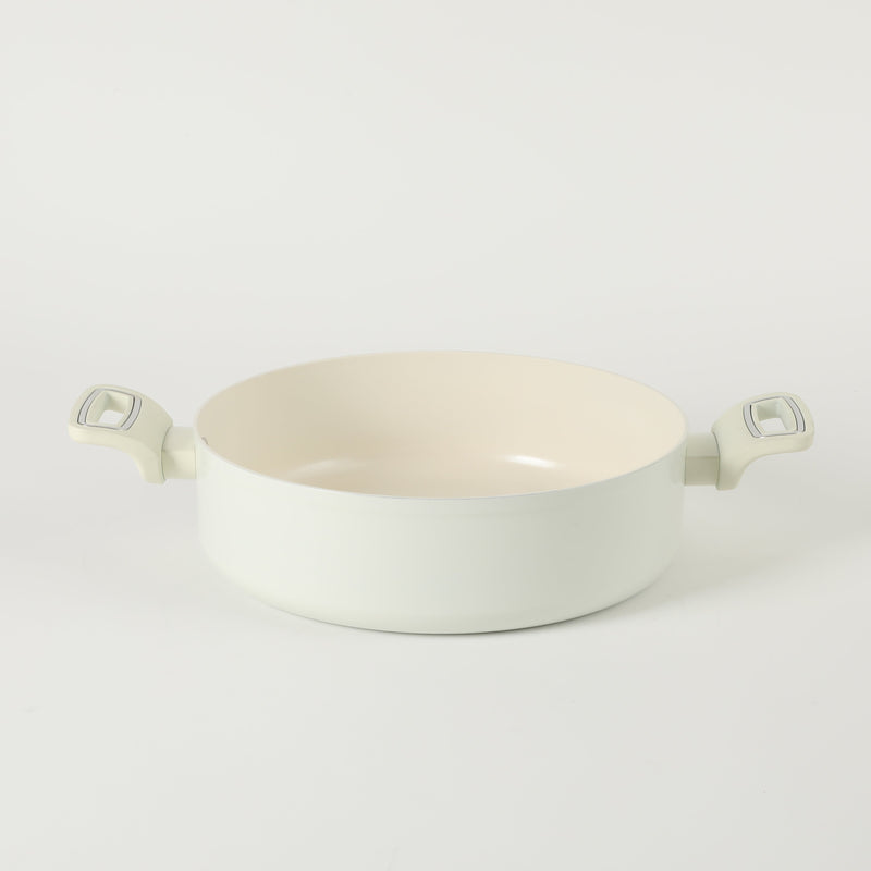 Marth Stewart Everyday Rexford 5qt Aluminum Everyday Pan w/ Lid - Ceramic Nonstick Interior - Induction Base - Soft Touch Handle - Color Label
