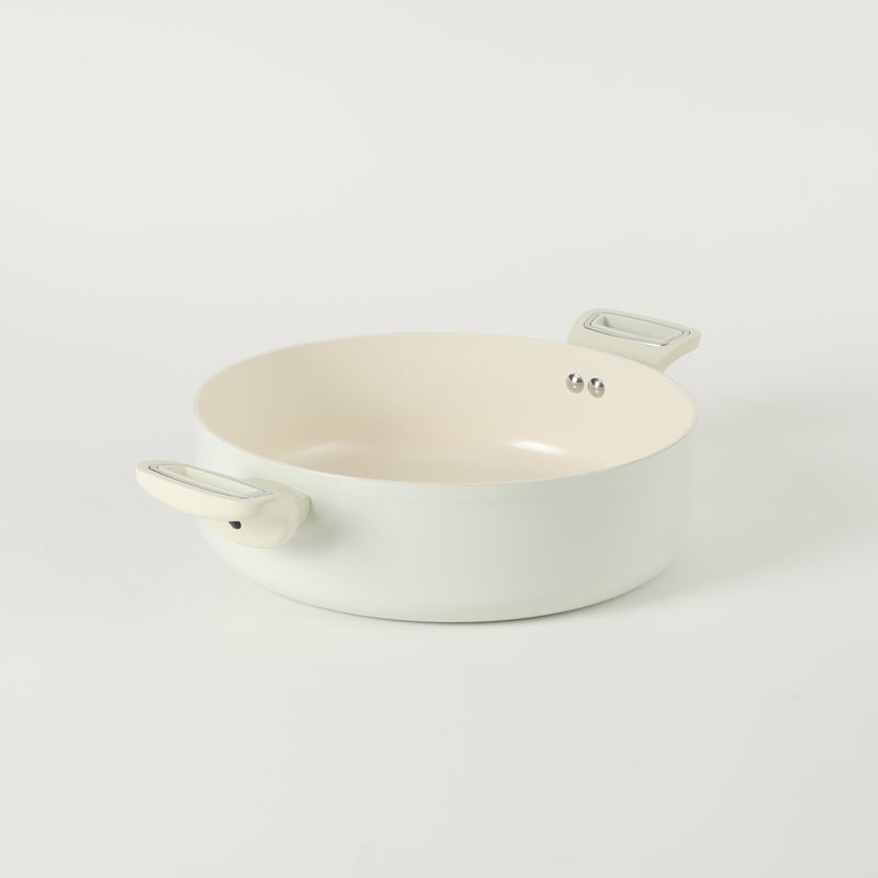 Marth Stewart Everyday Rexford 5qt Aluminum Everyday Pan w/ Lid - Ceramic Nonstick Interior - Induction Base - Soft Touch Handle - Color Label