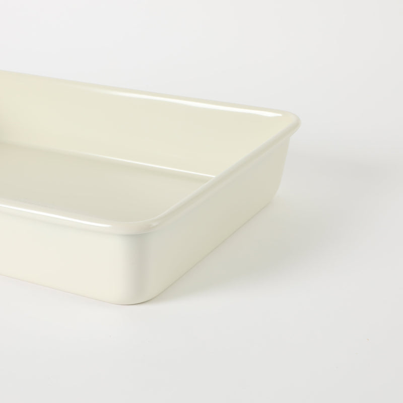 Martha Stewart Everyday Color Bake 13" x 9" Carbon Steel Baking Pan - Linen - Off White Nonstick Interior - Color Label