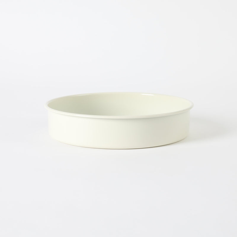 Martha Stewart Everyday Color Bake 8" Carbon Steel Bake Pan - Linen - Round - Off White Nonstick Interior - Color Label