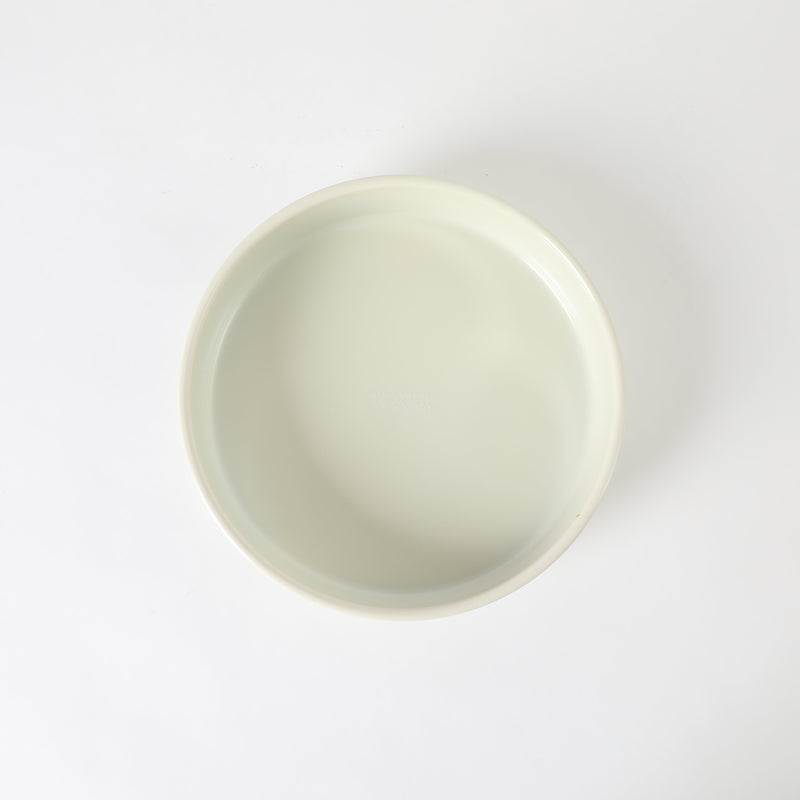 Martha Stewart Everyday Color Bake 8" Carbon Steel Bake Pan - Linen - Round - Off White Nonstick Interior - Color Label