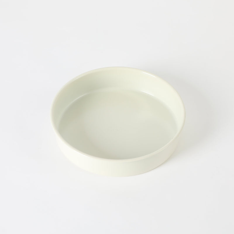 Martha Stewart Everyday Color Bake 8" Carbon Steel Bake Pan - Linen - Round - Off White Nonstick Interior - Color Label