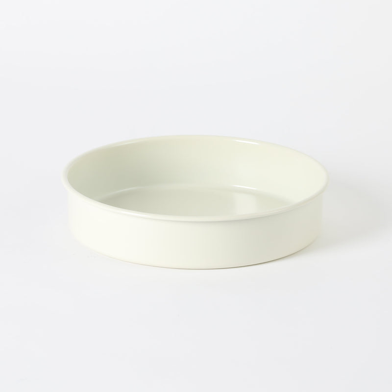Martha Stewart Everyday Color Bake 8" Carbon Steel Bake Pan - Linen - Round - Off White Nonstick Interior - Color Label