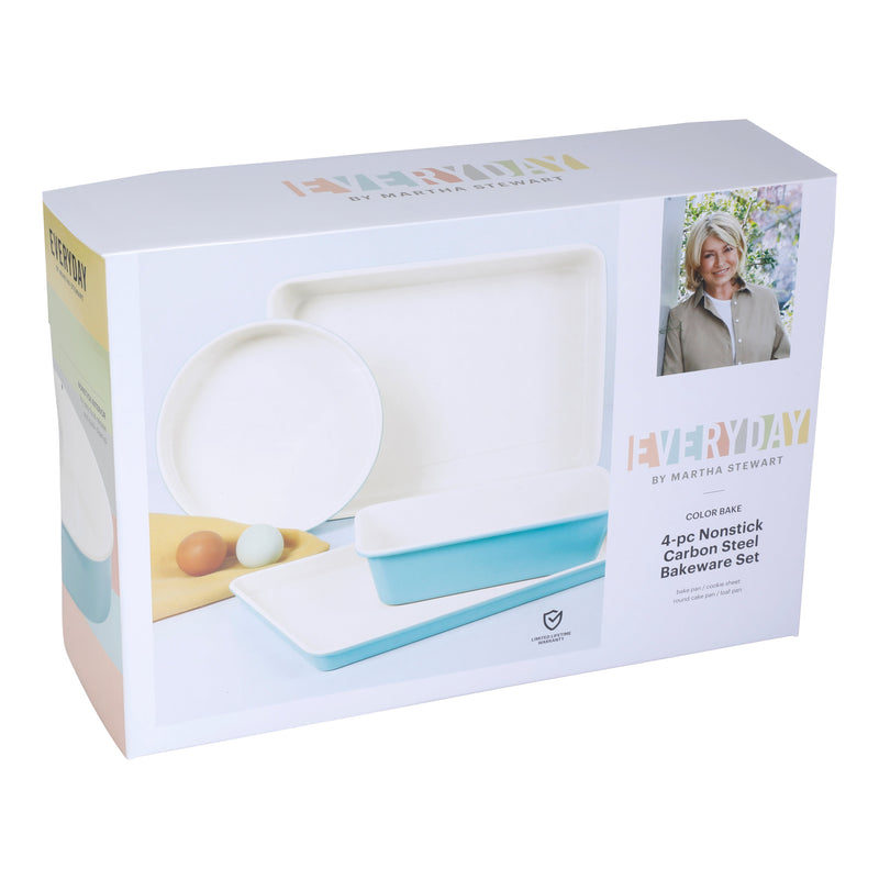 Martha Stewart Everyday Color Bake 4pc Carbon Steel Bakeware Set -Gift Box