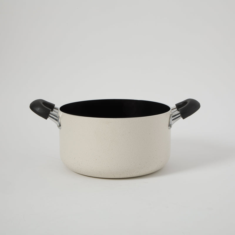 Oster Clairborne 6qt Aluminum Dutch Oven w/ Lid - Linen - Nonstick Interior Hammered Exterior - Color Coating - Bakelite Handle - Color Label