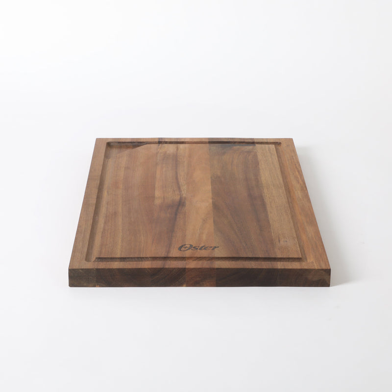 Oster Thornwood 18" x 12" Acacia Wood Cutting Board w/ Juice Groove - Color Label