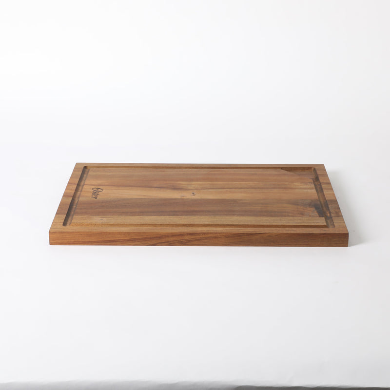 Oster Thornwood 18" x 12" Acacia Wood Cutting Board w/ Juice Groove - Color Label