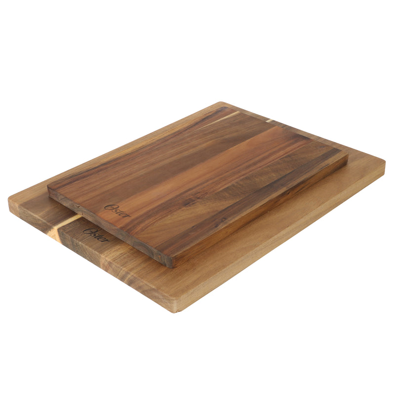 Oster Thornwood 2pc Cutting Board Set - Acacia Wood - Color Label