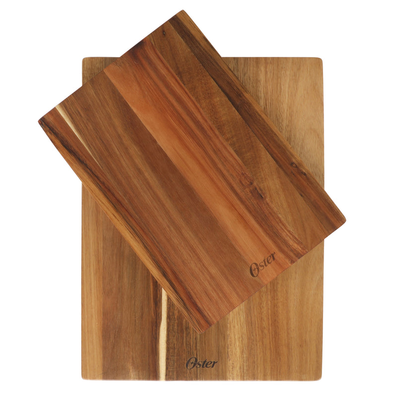 Oster Thornwood 2pc Cutting Board Set - Acacia Wood - Color Label