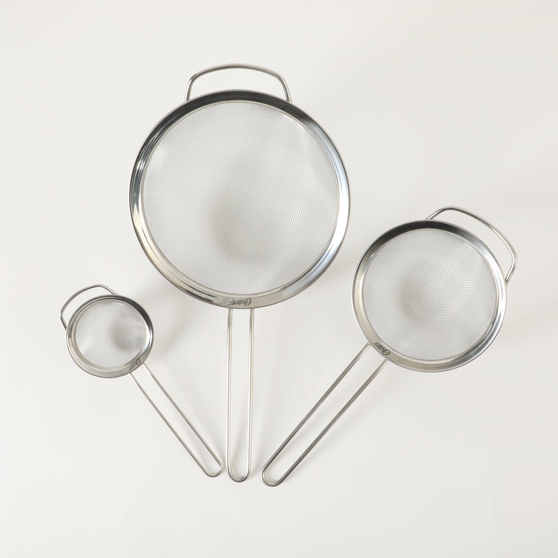 Oster Baldwyn 3pc Stainless Steel Mesh Strainer - Tie Card