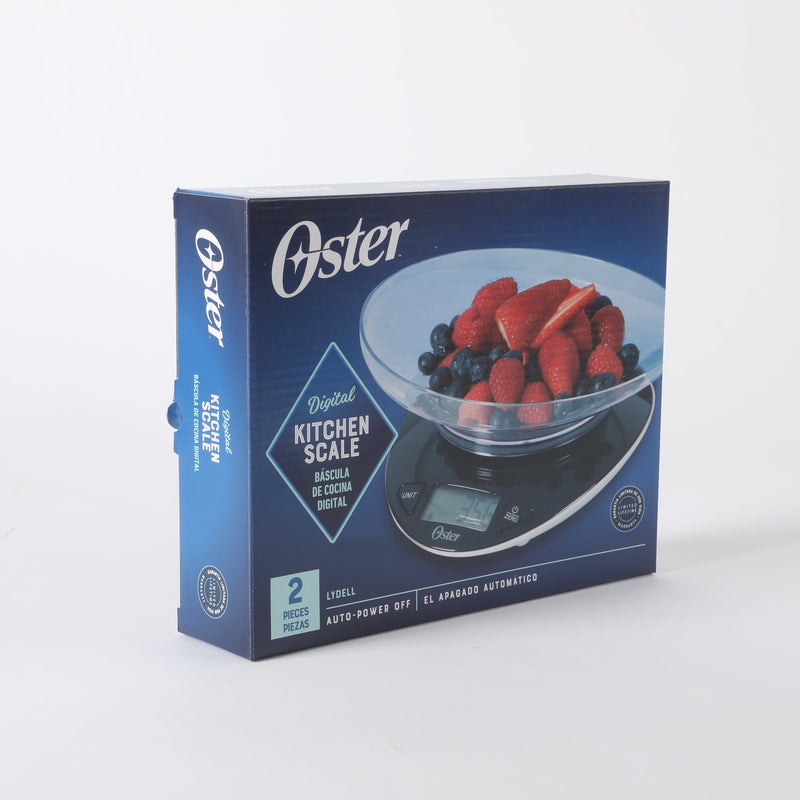 Oster Lydell Electronic Kitchen Scale w/ Transparent Bowl - Auto Zero - Gift Box