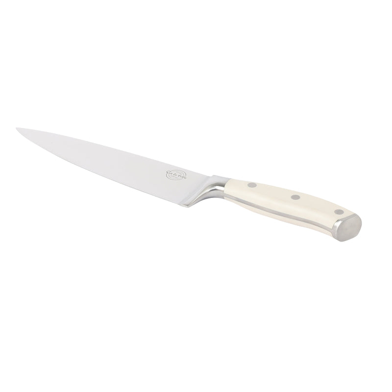 Sur la Table Kitchen Essentials Tasting Kitchen 8" Chef Knife - German Steel Blade - Color Plastic Handle - SS - O/S - Clam Pack