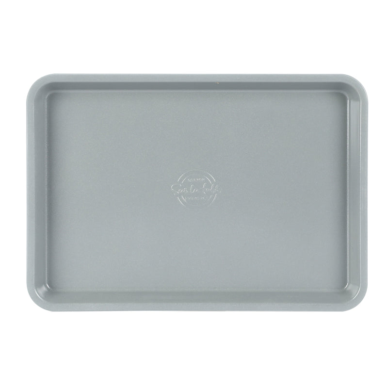 Sur la Table Kitchen Essentials Bake Sale 13" Carbon Steel Cookie Sheet - Eggshell - Grey Nonstick Interior - Color Label