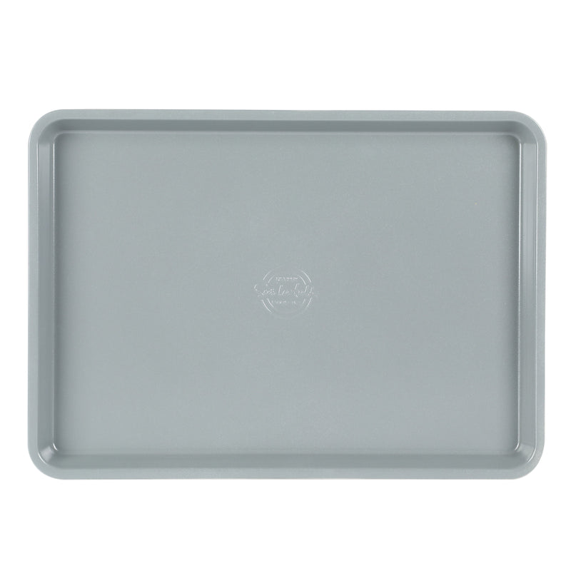 Sur la Table Kitchen Essentials Bake Sale 15" Carbon Steel Cookie Sheet - Eggshell - Grey Nonstick Interior - Color Label