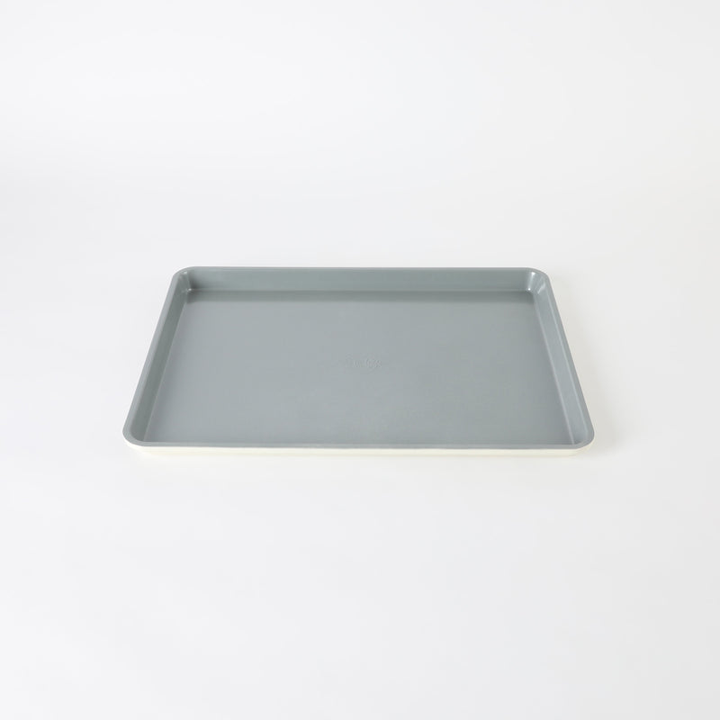 Sur la Table Kitchen Essentials Bake Sale 18" Carbon Steel Cookie Sheet - Eggshell - Grey Nonstick Interior - Color Label