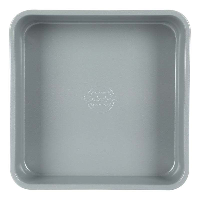 Sur la Table Kitchen Essentials Bake Sale 9" Carbon Steel Cake Pan - Eggshell - Grey Nonstick Interior - Color Label