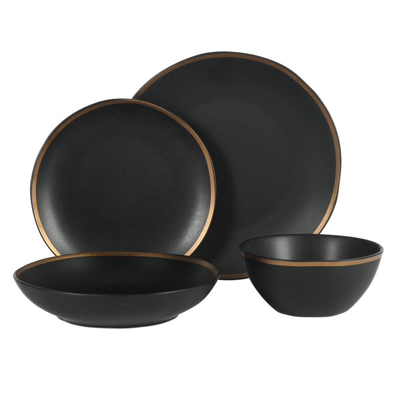 Gibson Elite King's Road 16pc Porcelain Double Bowl Dinnerware Set - Factory Remailer