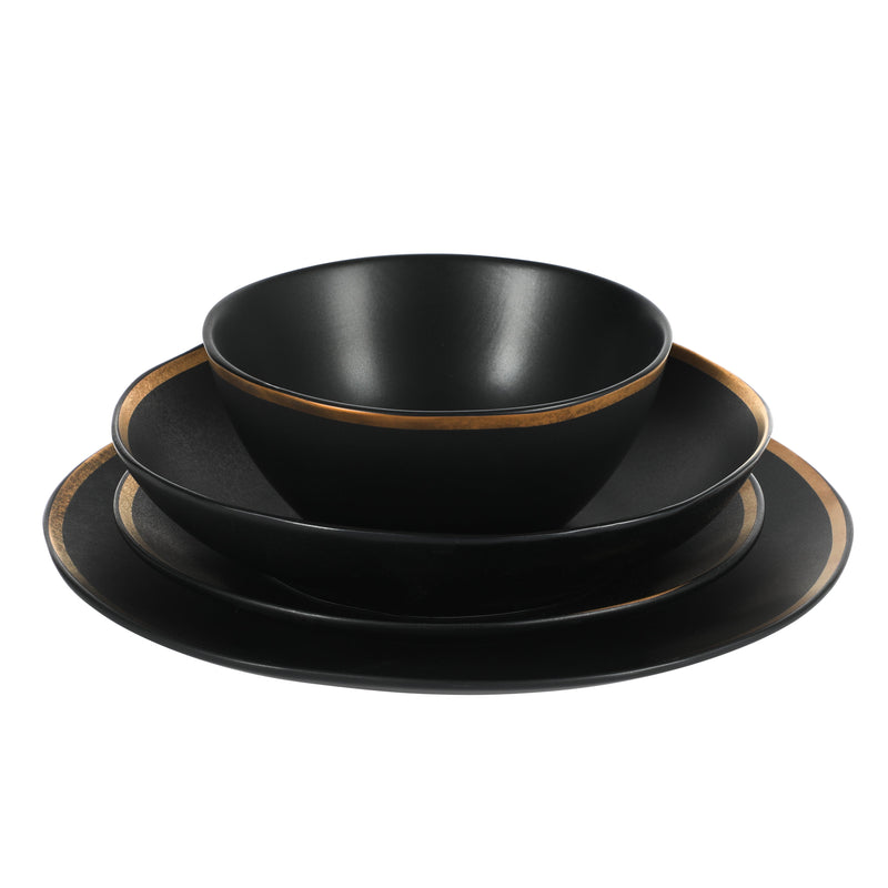Gibson Elite King's Road 16pc Porcelain Double Bowl Dinnerware Set - Factory Remailer