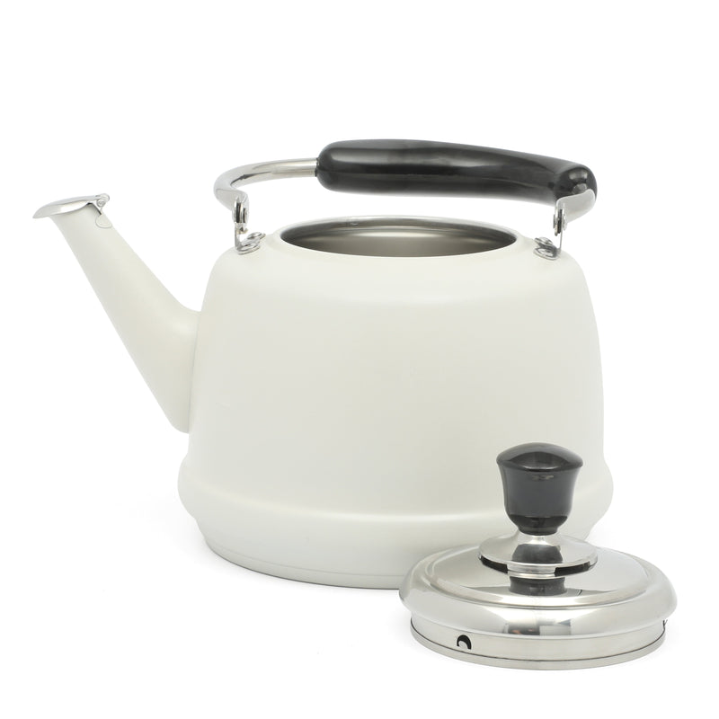 Martha Stewart Kingstree 1.9qt Stainless Steel Whistling Teakettle w/ Lid - Electrolysis Interior & Exterior - Bakelite Handle - Gift Box