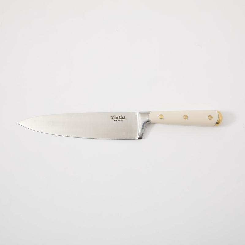 Martha Stewart Lockton 16pc Stainless Steel Cutlery Set w/ Acacia Wood Block - ABS Forged Handle - Gift Box w/ Remailer