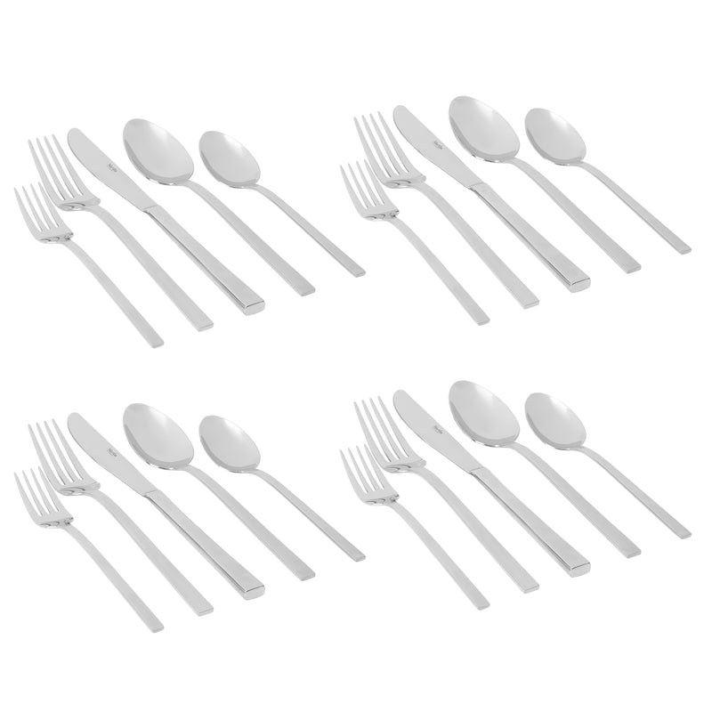Martha Stewart Southland 20pc Flatware Set - Mirror Polish - Stainless Steel - Open Window Gift Box