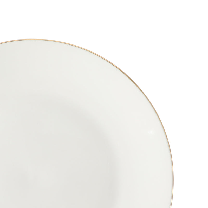Gibson Home Ogalla 7.5" Dessert Plate - Gold Banded - 1.5mm Band - Decorated - Fine Ceramic- Open Stock w/ UPC Label